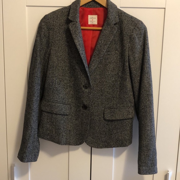 Gap Academy Wool / Silk Blended Herringbone Blazer - Picture 4 of 14